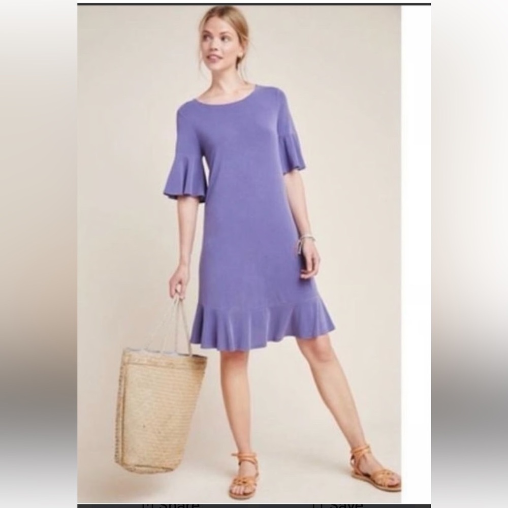 Anthropologie Averil Flounce Ruffle dress- worn a few times- great condition